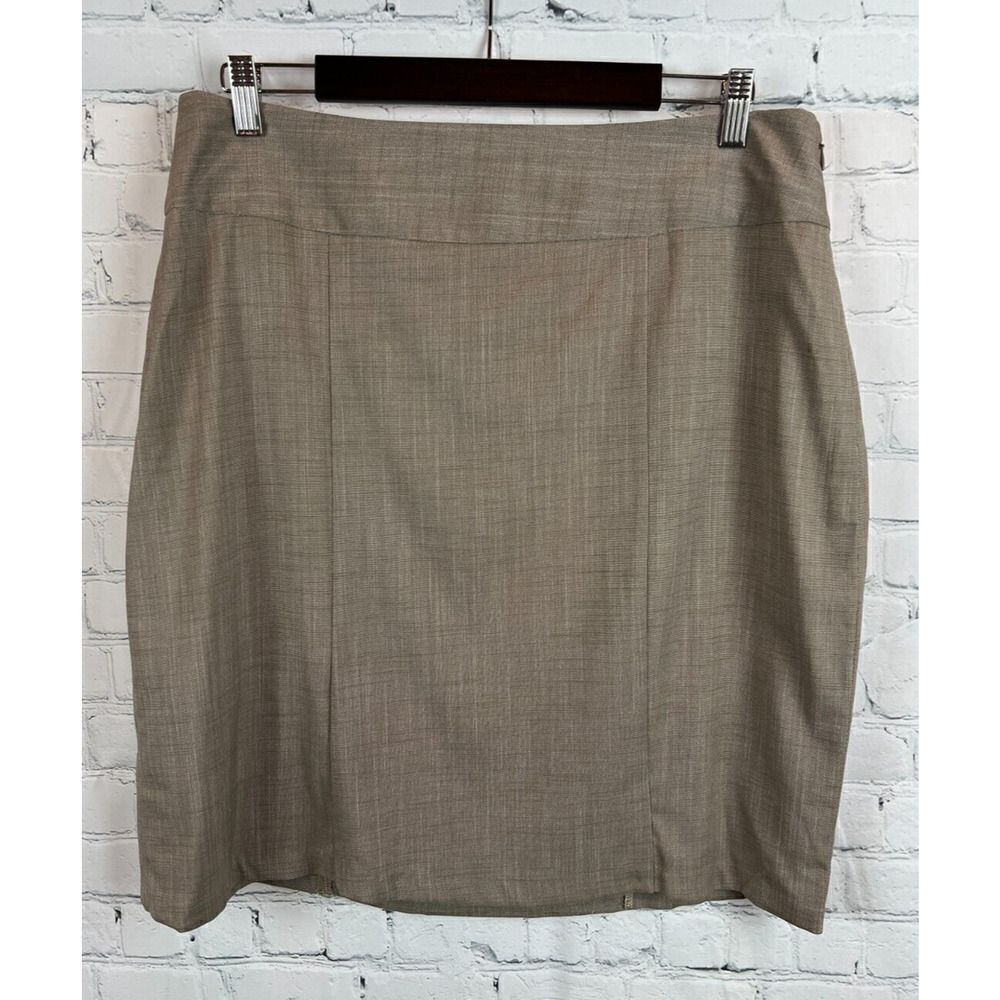 ELOQUII beige classic straight pencil stretch skirt size 14
